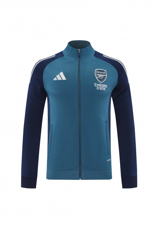 25/26 Arsenal  Navy Blue  Full zipper Jacket Tracksuit+ long pants