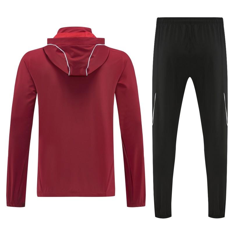 25/26  Bayern Munich Red Full zipper Jacket Tracksuit+ long pants