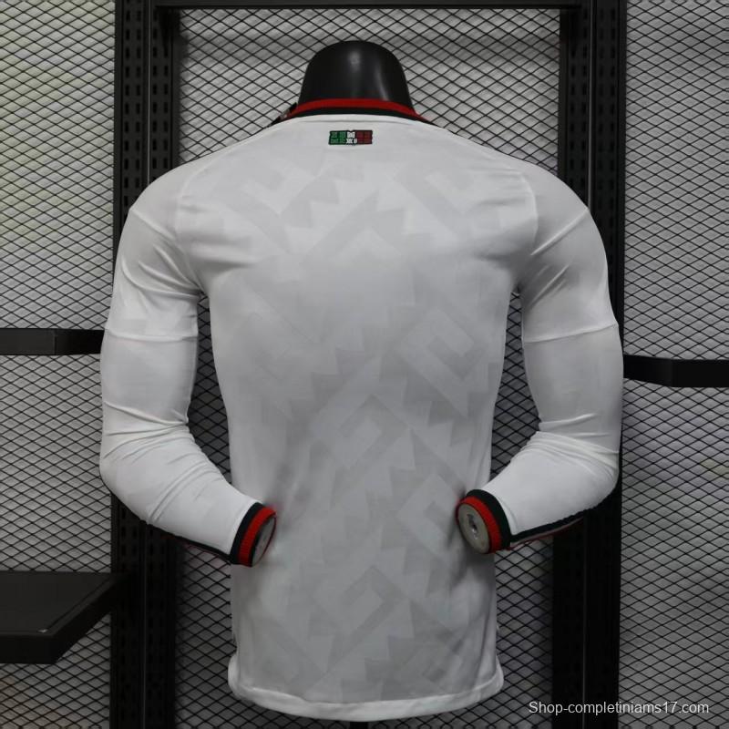 Player Version 2026 Mexico Away White Long Sleeve Jersey