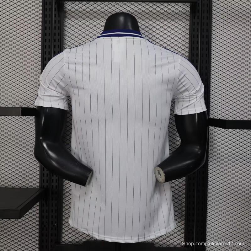 2026 Player Version Colombia White with Blue Vertical Stripe Jersey