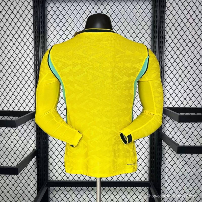 2026 Player Version Mens Brazil World Cup Home Long Sleeve Jersey