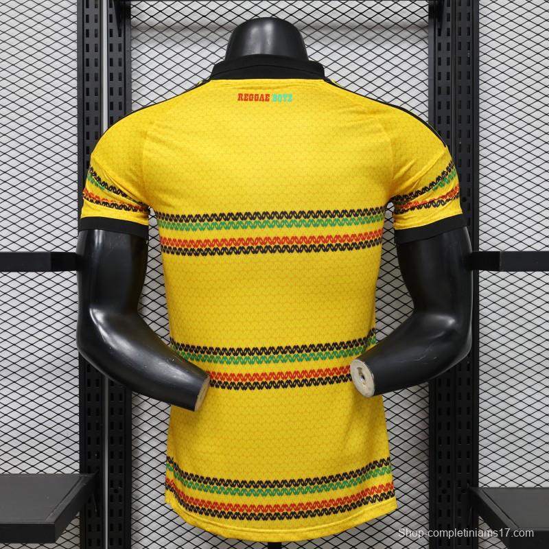 Player Version 2027 Jamaica Home Yellow with Reggae Stripe Jersey