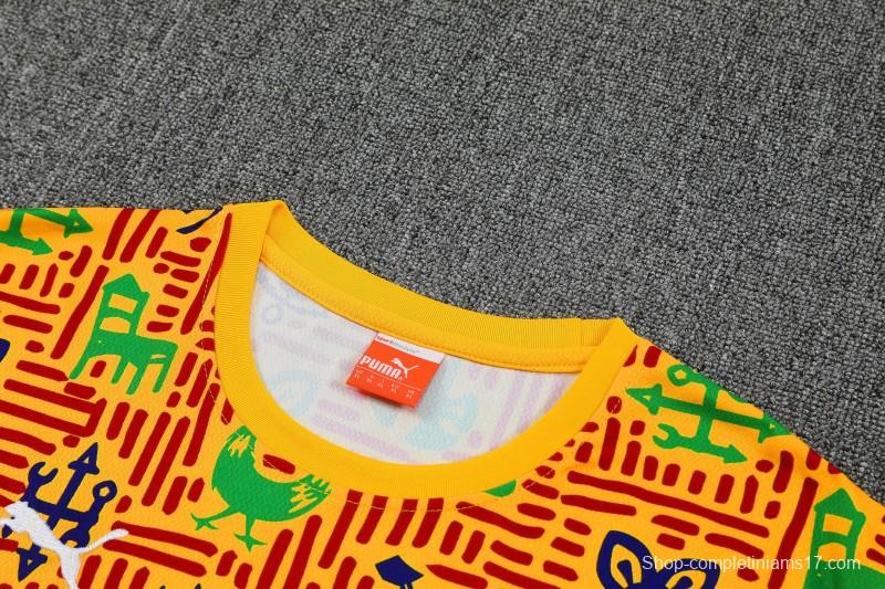 26/27 Ghana Yellow Short Sleeve+Soccer Shorts