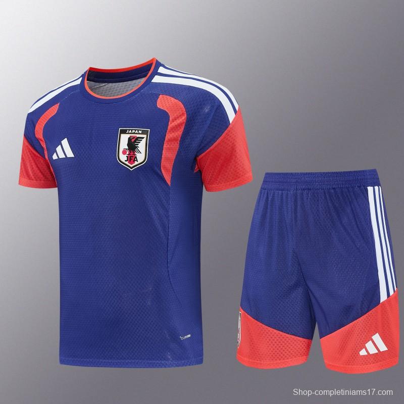 26/27 Japan  Blue  Short Sleeve+Soccer Shorts