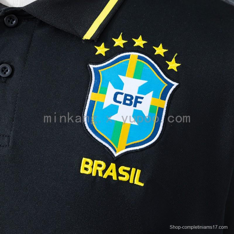 2026 Brazil Polo Black Jersey