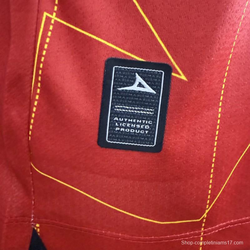 Player Version 25/26 Club Necaxa away Red with Gold Geometric Lightning Pattern Jersey