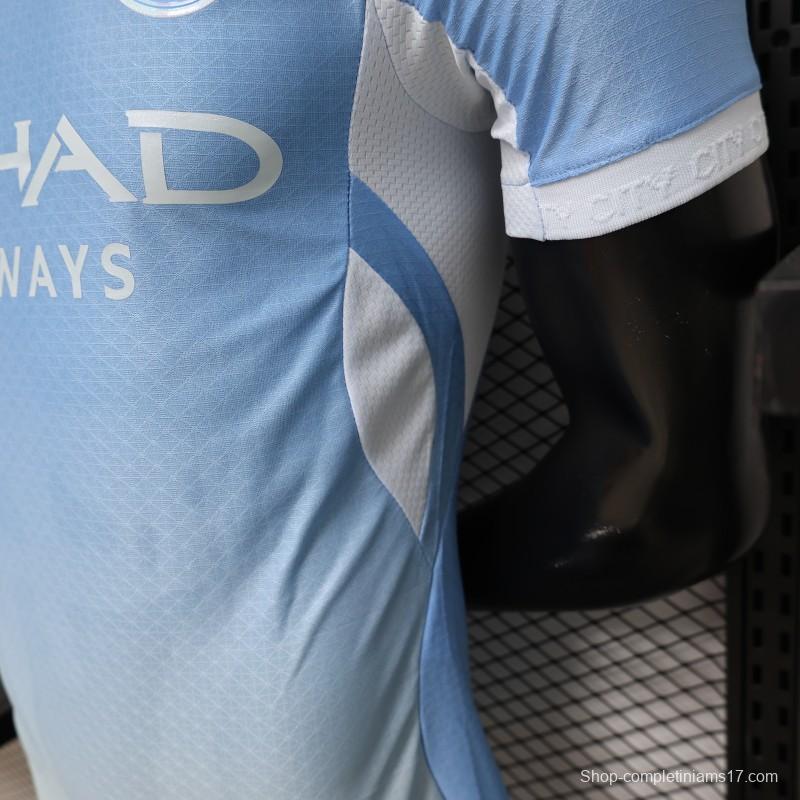 Player Version 26/27 Manchester City Sky Blue with White Side Panel Home Jersey