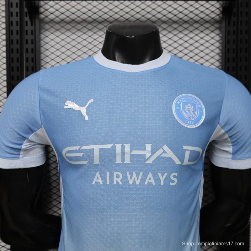 Player Version 26/27 Manchester City Sky Blue with White Side Panel Home Jersey