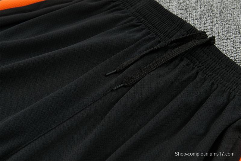 2026 Netherlands Black & Orange  Short Sleeve+Soccer Shorts