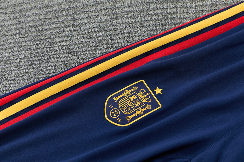 26/27 Spain Home Red Half Zipper Jacket Tracksuit + Long Pants