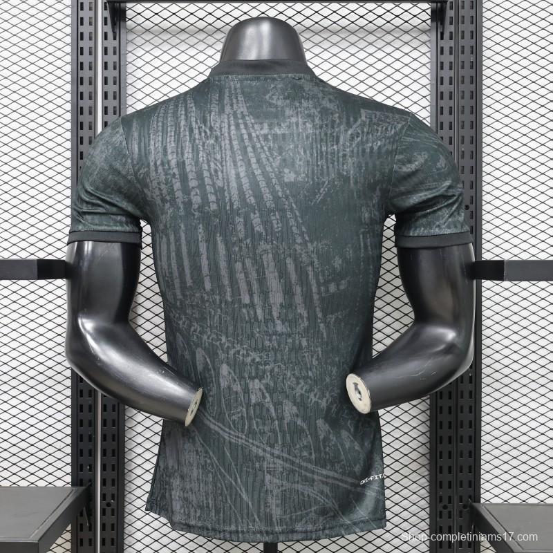 Player Version 26/27 FC Barcelona Dark Olive Green with Grunge Graffiti Third Jersey