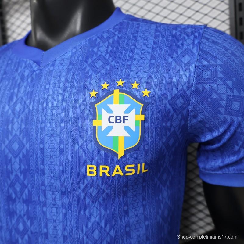 Player Version 2026 Brazil Away Blue Special Edition Jersey