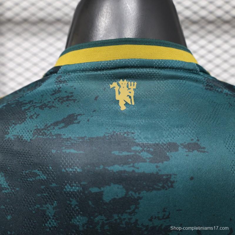 Player Version 26/27 Manchester United Teal & Gold Third Special Edition Jersey