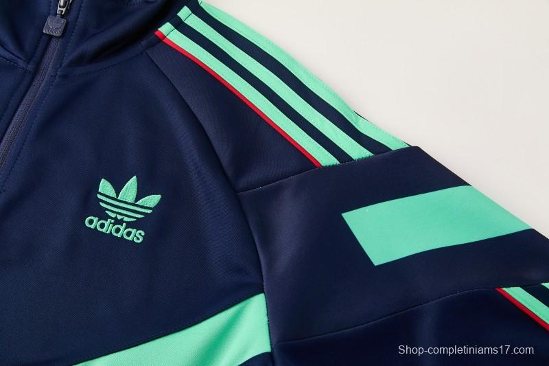 2026/27 Adidas Originals Navy Blue Full Zipper Jacket Tracksuit + Long Pants