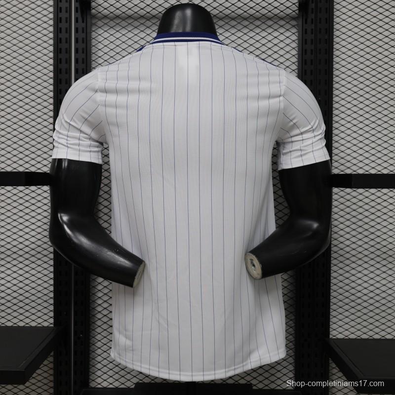 Player Version 26/27 Millonarios FC White & Navy Blue Pinstripe Retro Special Edition Home Jersey