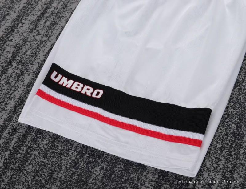 Retro Kids 98/99 Manchester United White Away Jersey