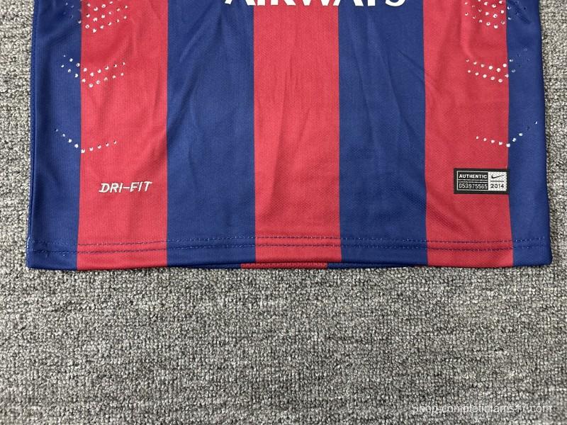 Retro Kids 14/15 Barcelona Home Long Sleeve Jersey