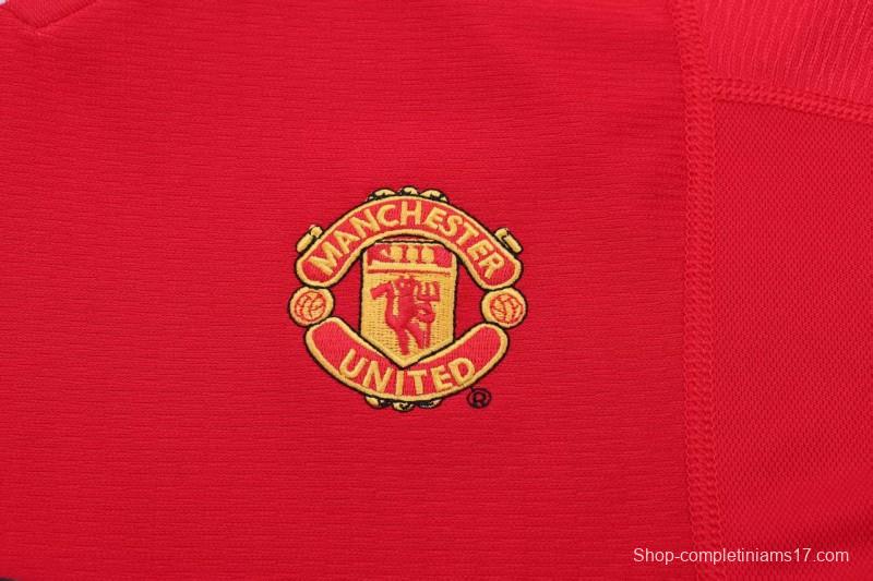 Retro 2000/02 Kids Manchester United Red Home Jersey