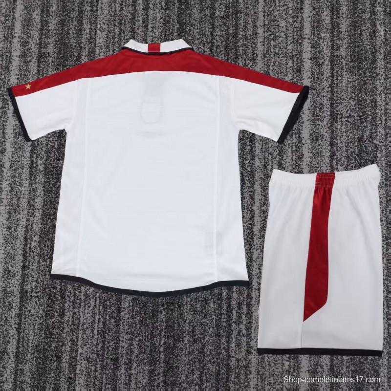 Retro 2003/04 Kids England White Home Jersey