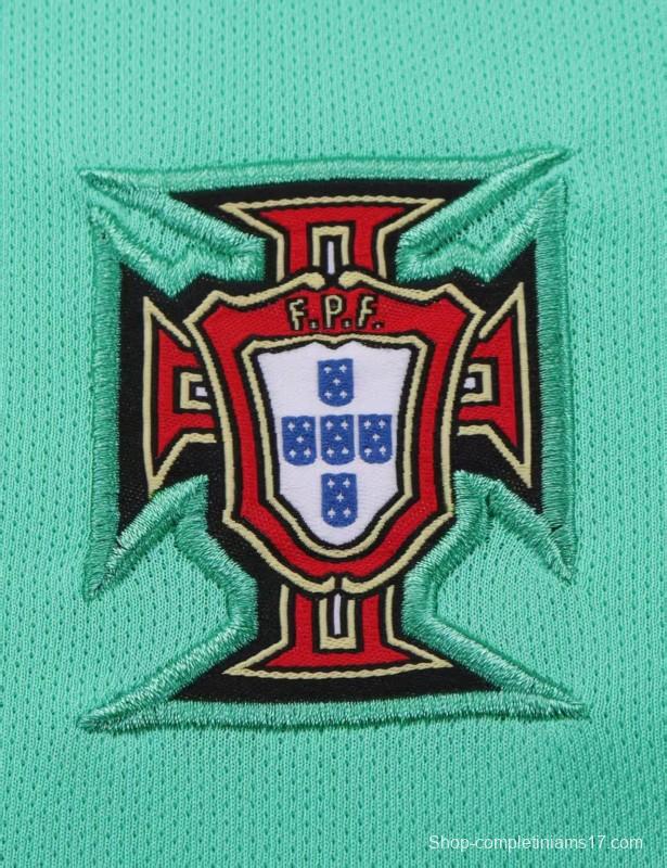 Retro Kids 2016 Portugal Away Green Jersey