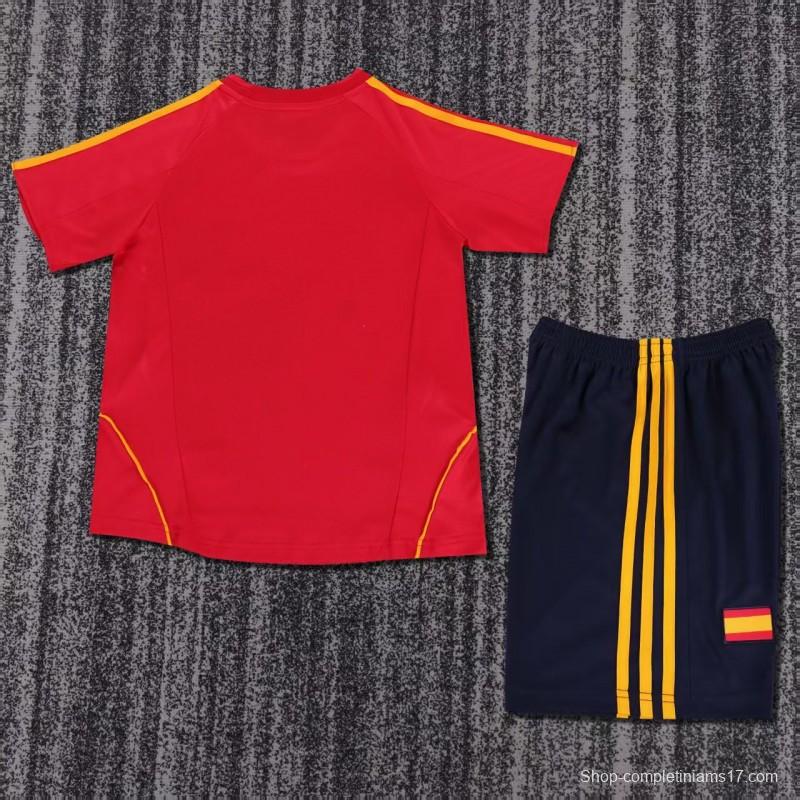 Retro Kids 2008 Spain Home Jersey