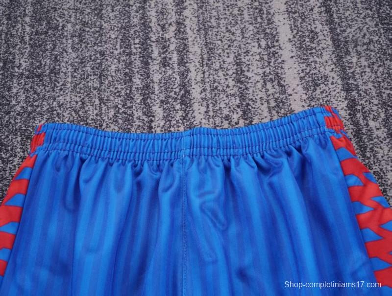 Retro 1989/92 Kids FC Barcelona Blue & Red Stripe Home Jersey