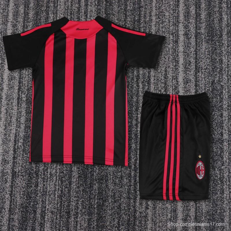 Retro Kids 08/09 AC Milan Home Jersey
