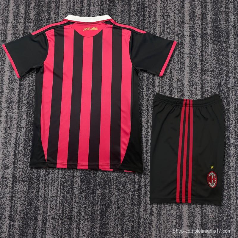 Retro Kids 09/10 AC Milan Home Jersey