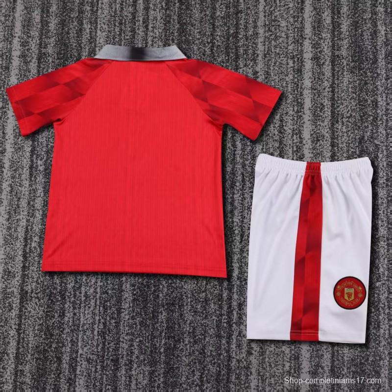 Retro Kids  96/97 Manchester United Home Jersey