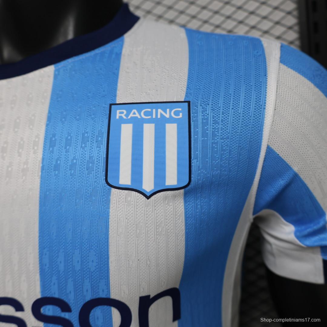 Player Version 26/27 Racing Club Blue & White Stripes Home Jersey