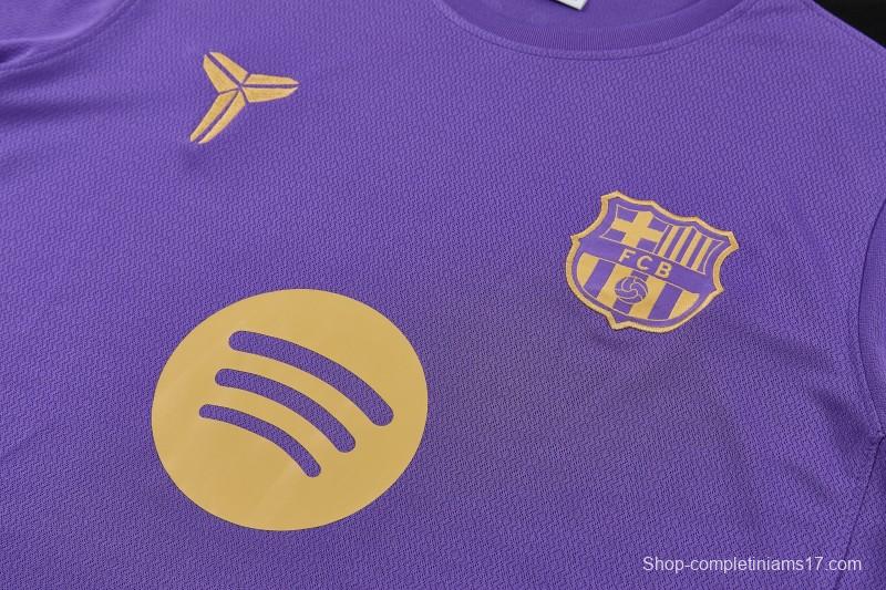 26/27 Barcelona Purple & Black Short Sleeve+Soccer Shorts