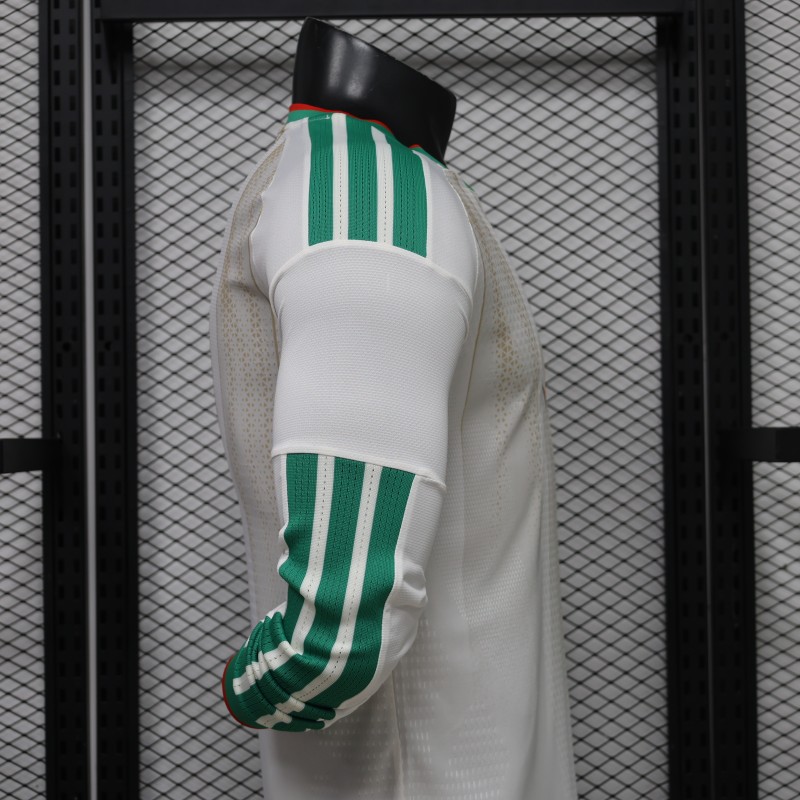Player Version 2026 Algeria Away White Long Sleeve Jersey