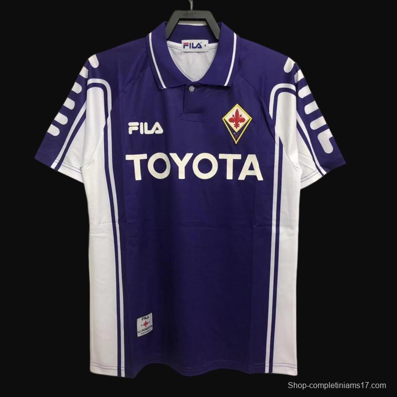 Retro 99/00 Fiorentina Home Soccer Jersey