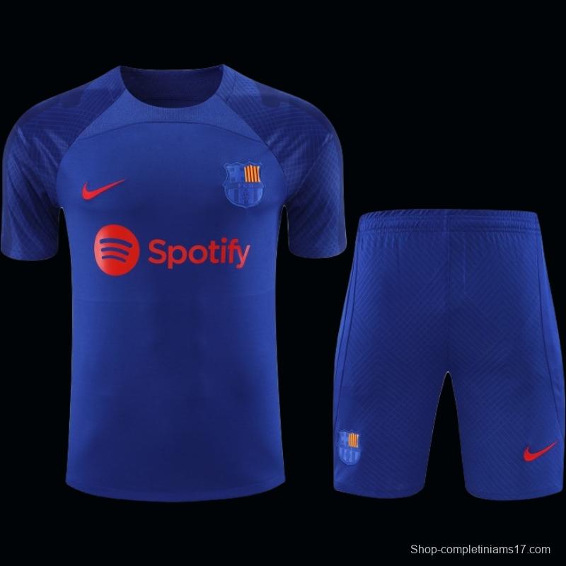 23-24 Barcelona Blue Short Sleeve+Shorts