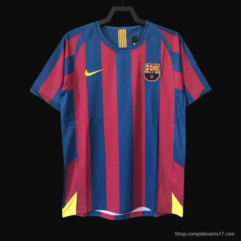 Retro 05/06 Barcelona Home League Version Soccer Jersey