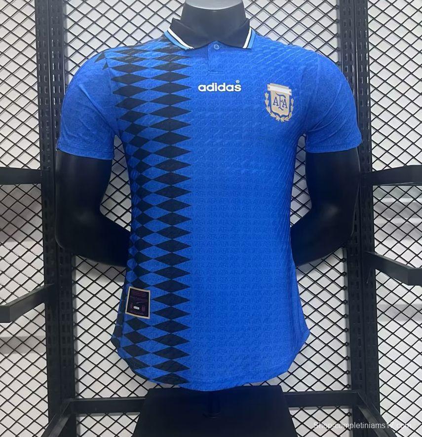 Player Version Retro 1994 Argentina Away Blue Jersey