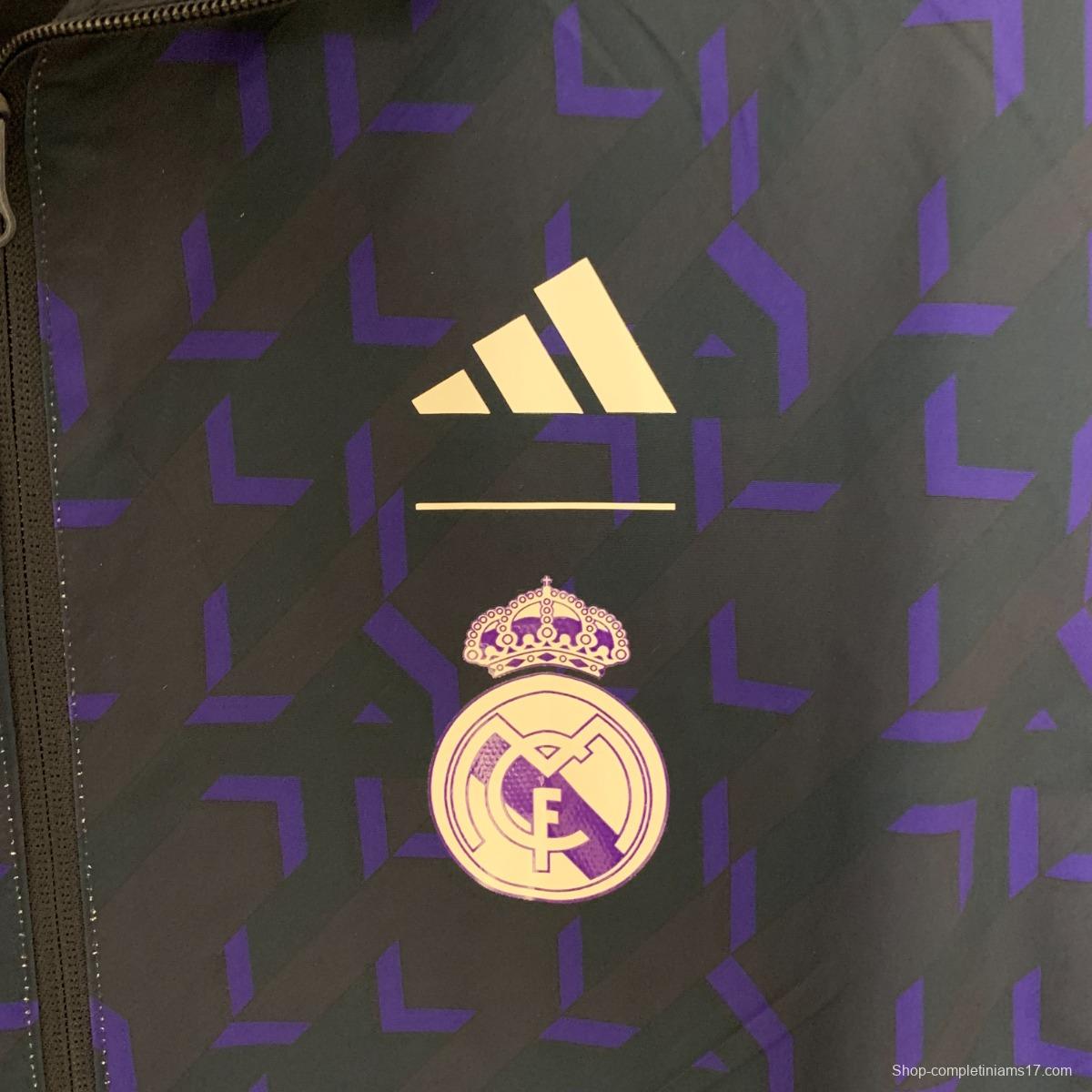 23/24 Real Madrid Navy Reversible Full Zipper Jacket