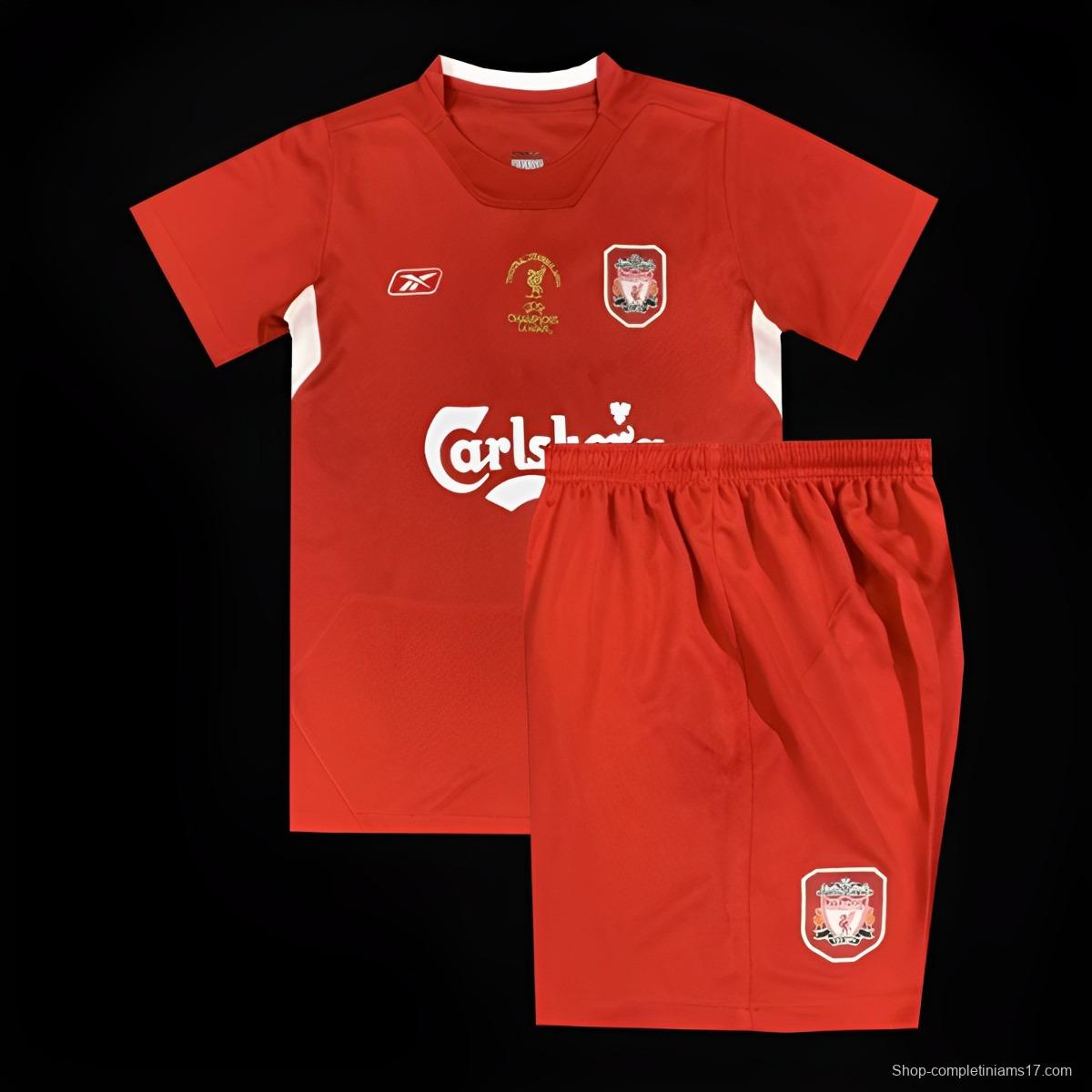 Retro Kids 04/05 Liverpool Home Jersey