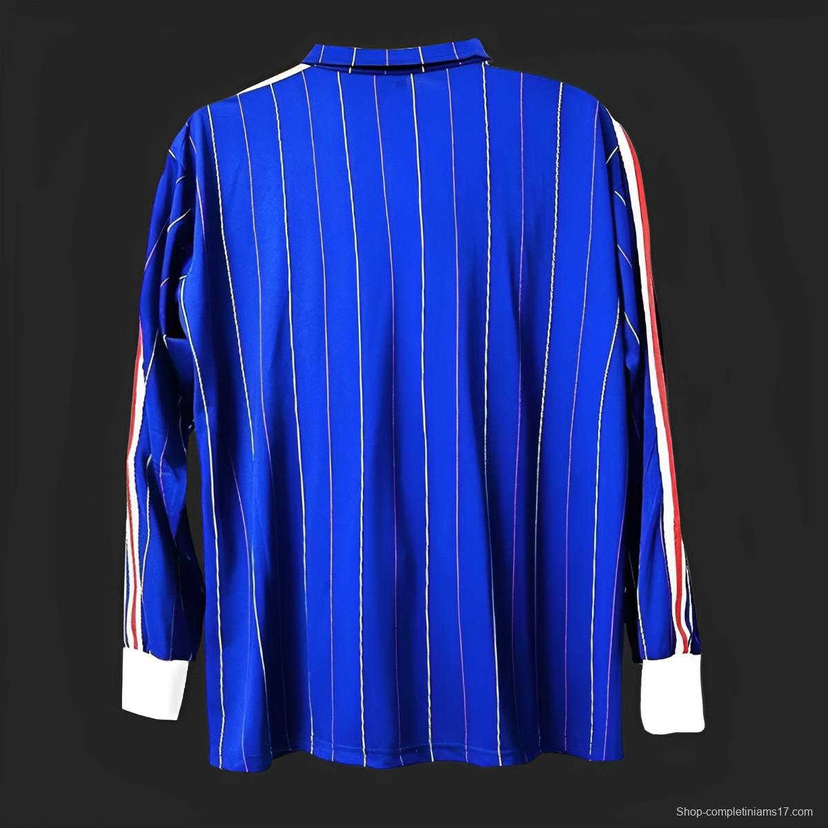 Retro 1982 France Home Long Sleeve Jersey