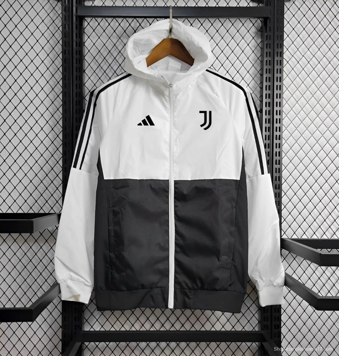 24/25 Juventus Black White Windbreaker