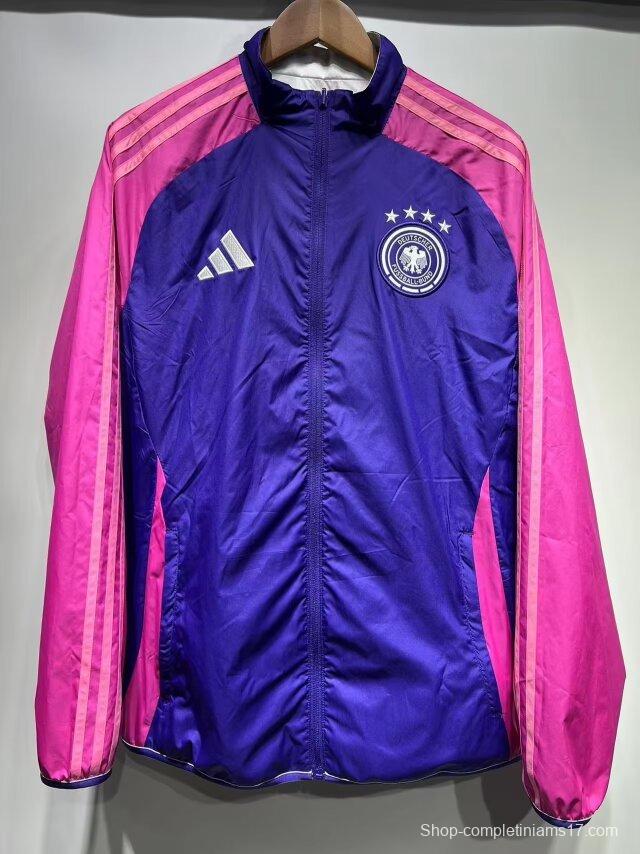 2024 Germany White/Purple Reversible Windbreaker