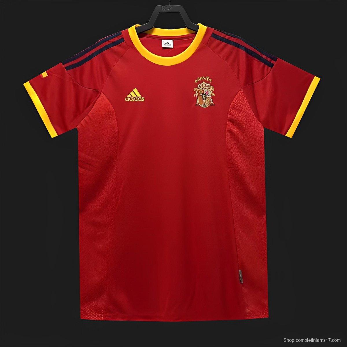 Retro 2002 Spain Home Jersey