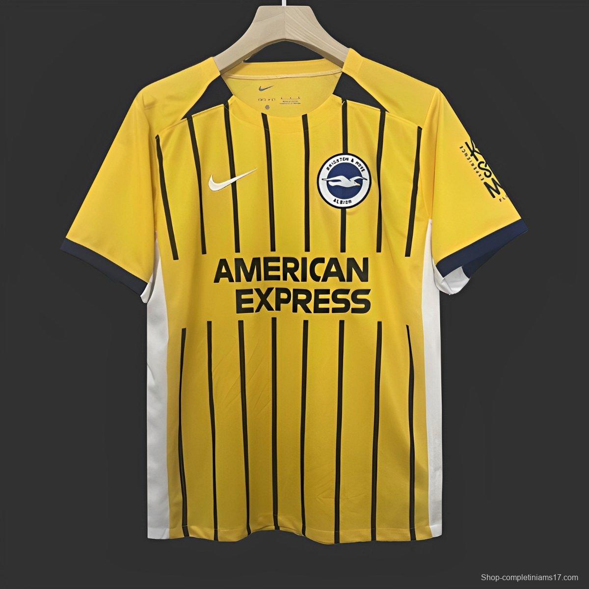 24/25 Brighton Hove Albion Away Yellow Jersey