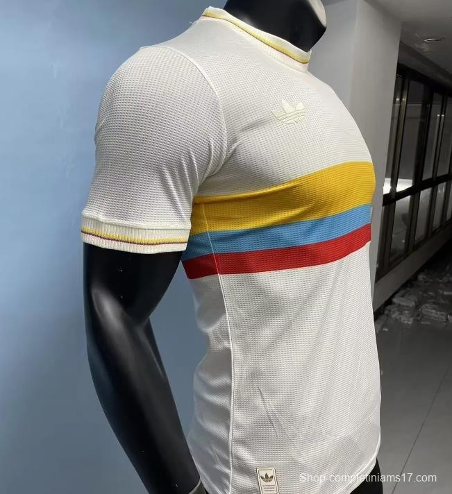 Player Version 2024 Colombia White 100Th Anniversary Jersey