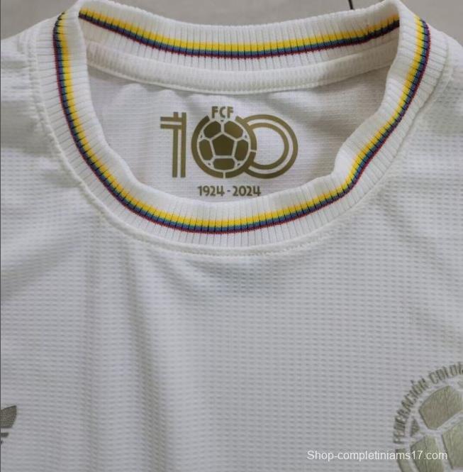 2024 Colombia White 120Th Anniversary Long Sleeve Jersey