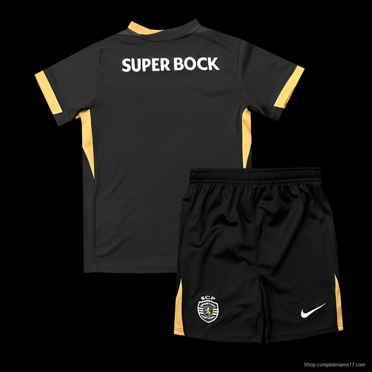 24/25 Kids Sporting CP Fourth Black Jersey