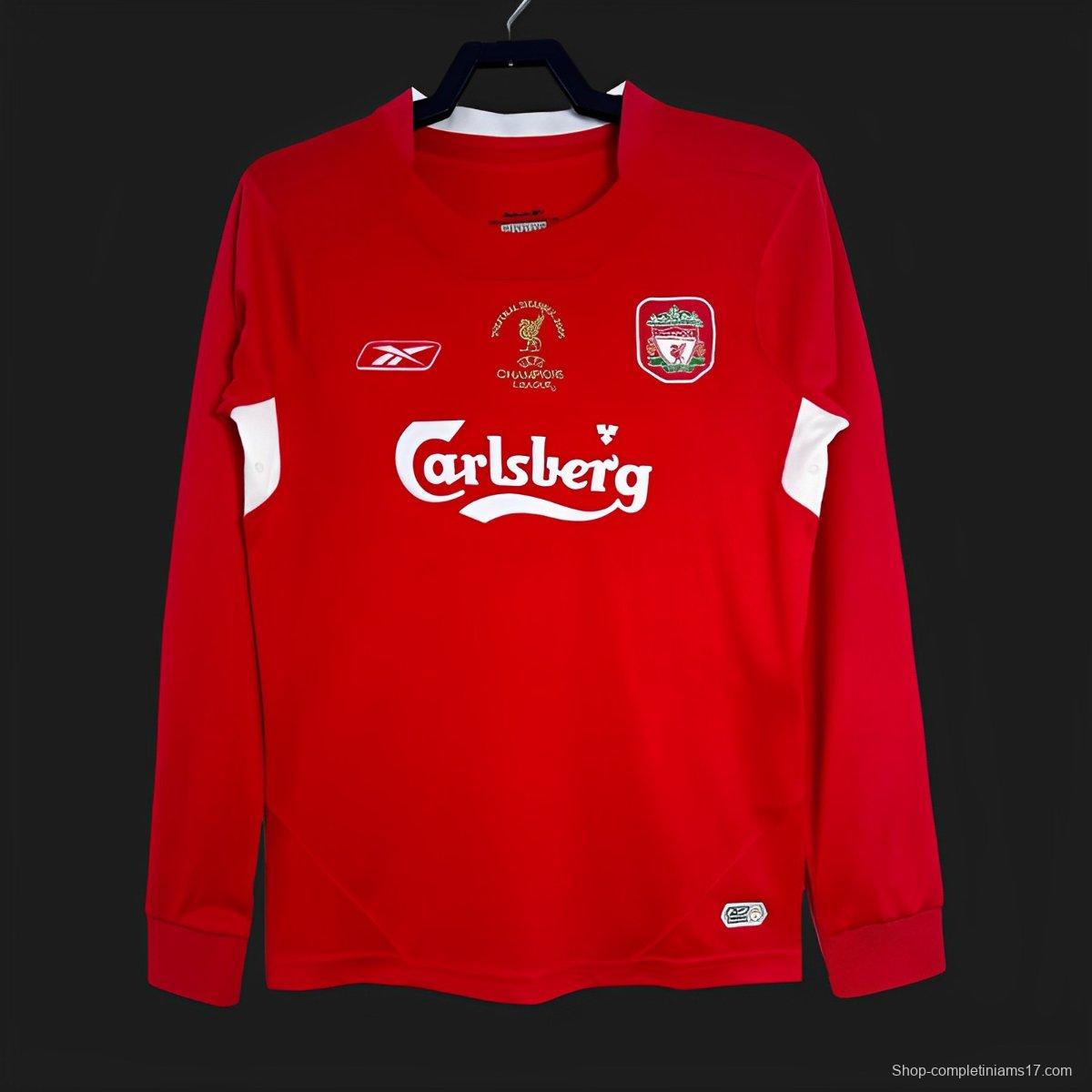 Retro 04/05 Liverpool Home Long Sleeve Jersey