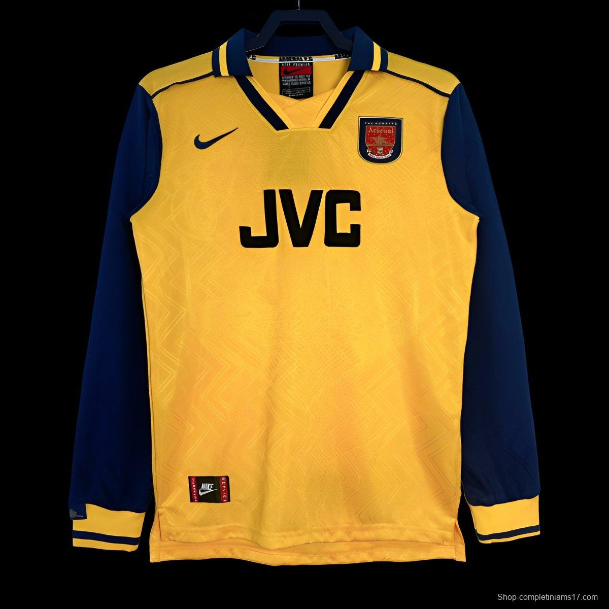 Retro 96/97 Arsenal Away Yellow Long Sleeve Jeresy