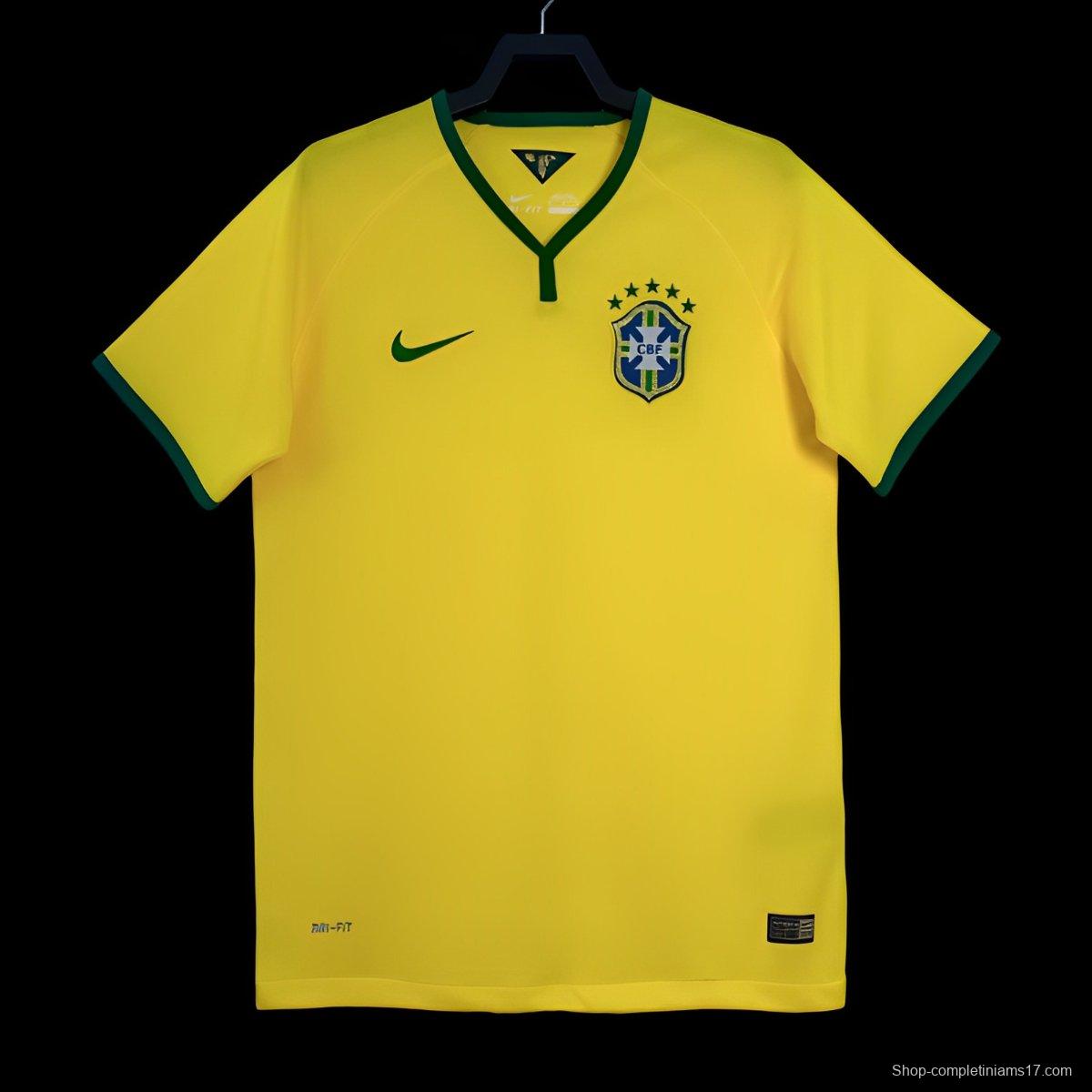 Retro 2014 Brazil Home Jersey