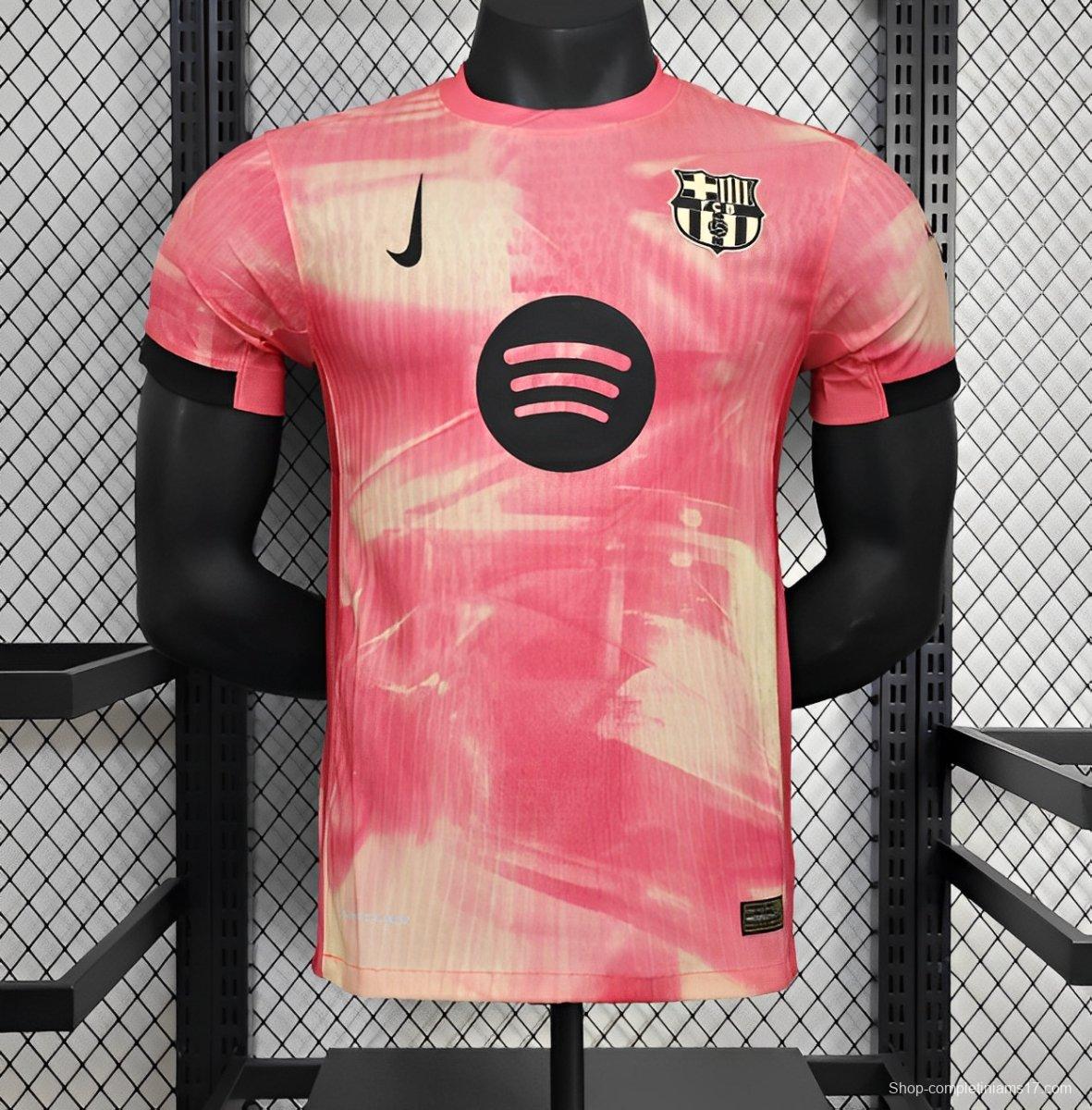 25/26 Player Version Barcelona 125th Anniversary Pink Special Edition Jersey